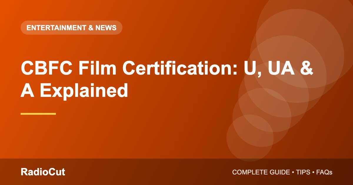 CBFC Film Certification Explained: U, UA and A Ratings in India