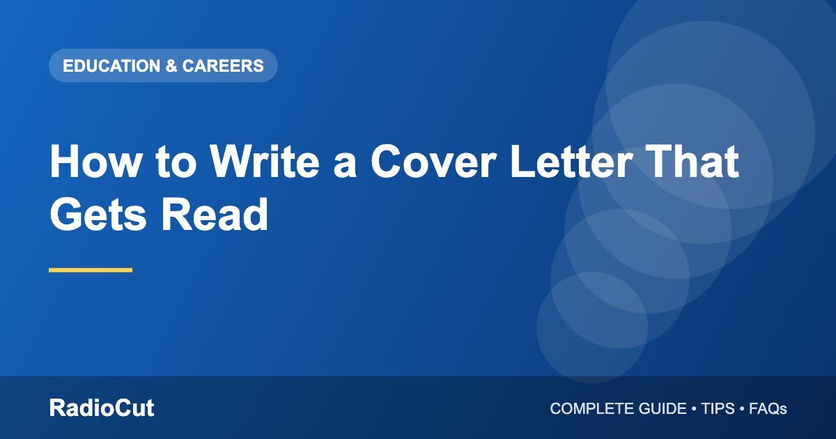 How to Write a Cover Letter That Gets Read (With a Simple Template)