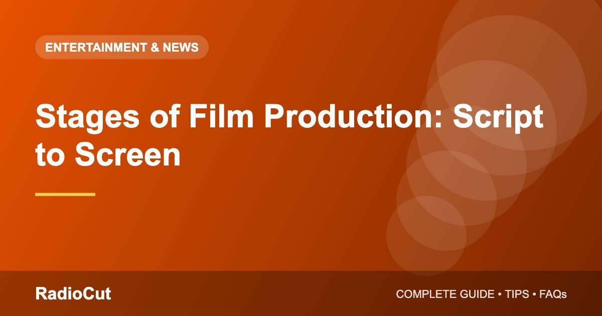 Stages of Film Production: From Script to Screen