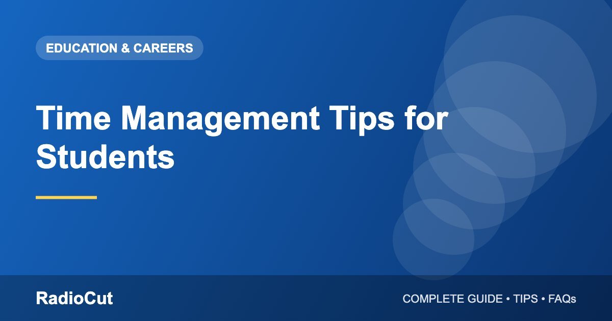 Time Management Tips for Students: Study Smarter, Stress…